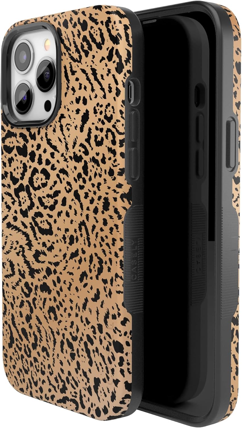 Casely iPhone 13 Pro Case | Born to Be Wild | Jaguar Print | Bold Protective Design | Compatible with MagSafe