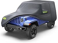 Vista 1 de KAKIT - Fundas resistentes para Jeep con correa a prueba de viento y cremallera para puerta de conductor, 6 capas