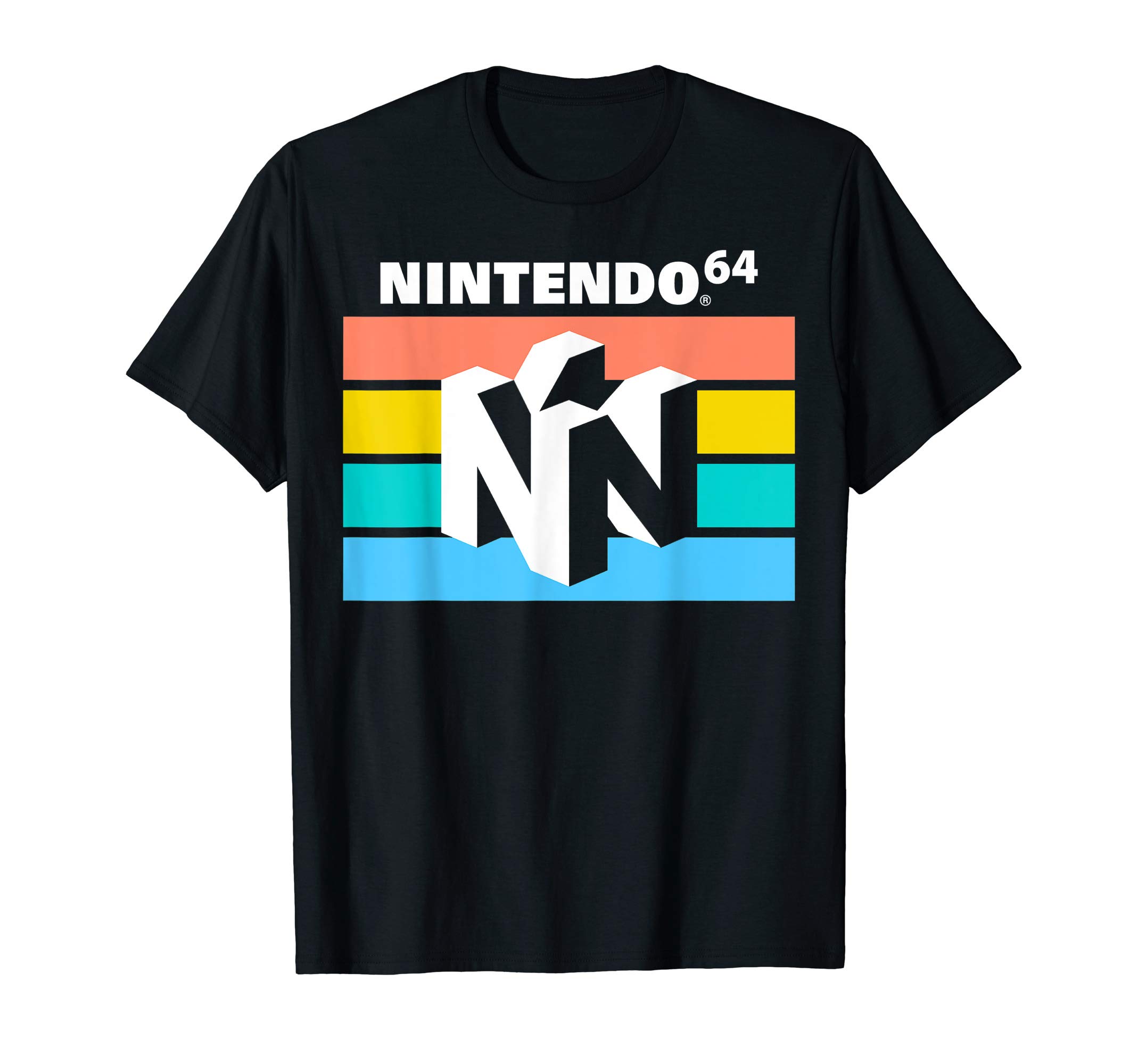 NintendoClassic 64 Striped Logo T-ShirtOEKO-TEX STANDARD 100