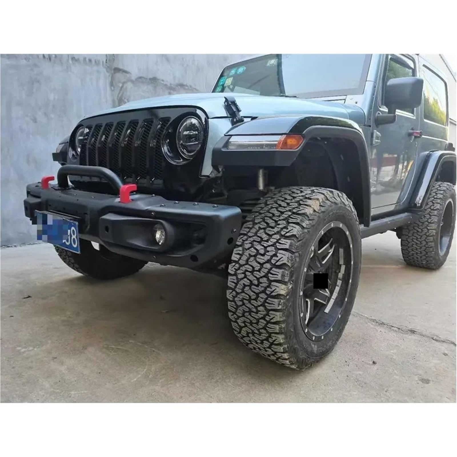 Ceja Neumático Para Jeep Para Wrangler JK 2007-2017 J374 ABS Guardabarros Delantero Diseño JL A Guardabarros De Rueda JK Con Luz 2/4 Puertas Arco Rueda Guardabarros