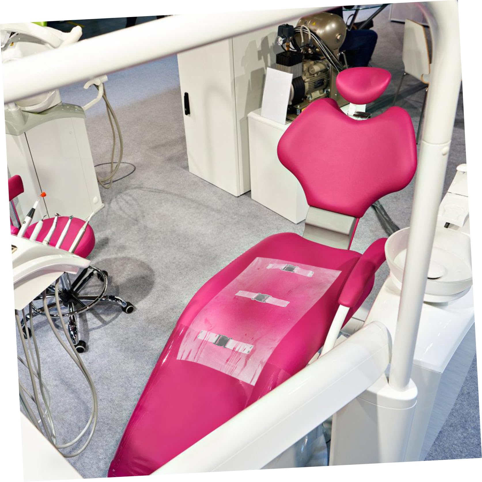 Beavorty Copri Piedi Protettori Antiscivolo per Poltrona Odontoiatrica in Pvc 4 Pezzi Cuscinetti Resistente Bordo Arrotondato per Sedie Dentali per Uso Professionale