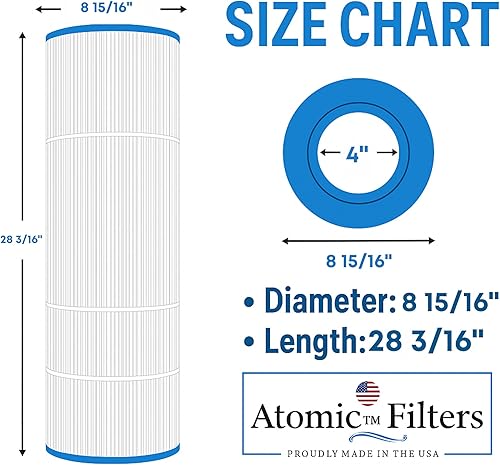Miniatura 2 de Atomic Filtro de piscina hecho en Estados Unidos PA190 de repuesto para Star-Clear Plus C1900 Hayward CX1900RE Pleatco PA190 PWWPC200 Unicel C-8420