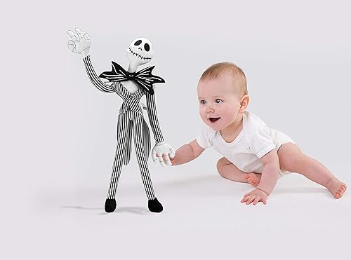Miniatura 4 de Jack Skellington - Muñeca de peluche de pesadilla antes de Navidad, 20 pulgadas de calabaza King de peluche (negro)