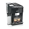 SIEMENS EQ500 Fully Automatic Bean to Cup Coffee Machine with Home Connect, coffeeSelect Display, oneTouch DoubleCup, 9 Coffee Beverages, autoMilk Clean, TQ518GB3 in Dark Inox