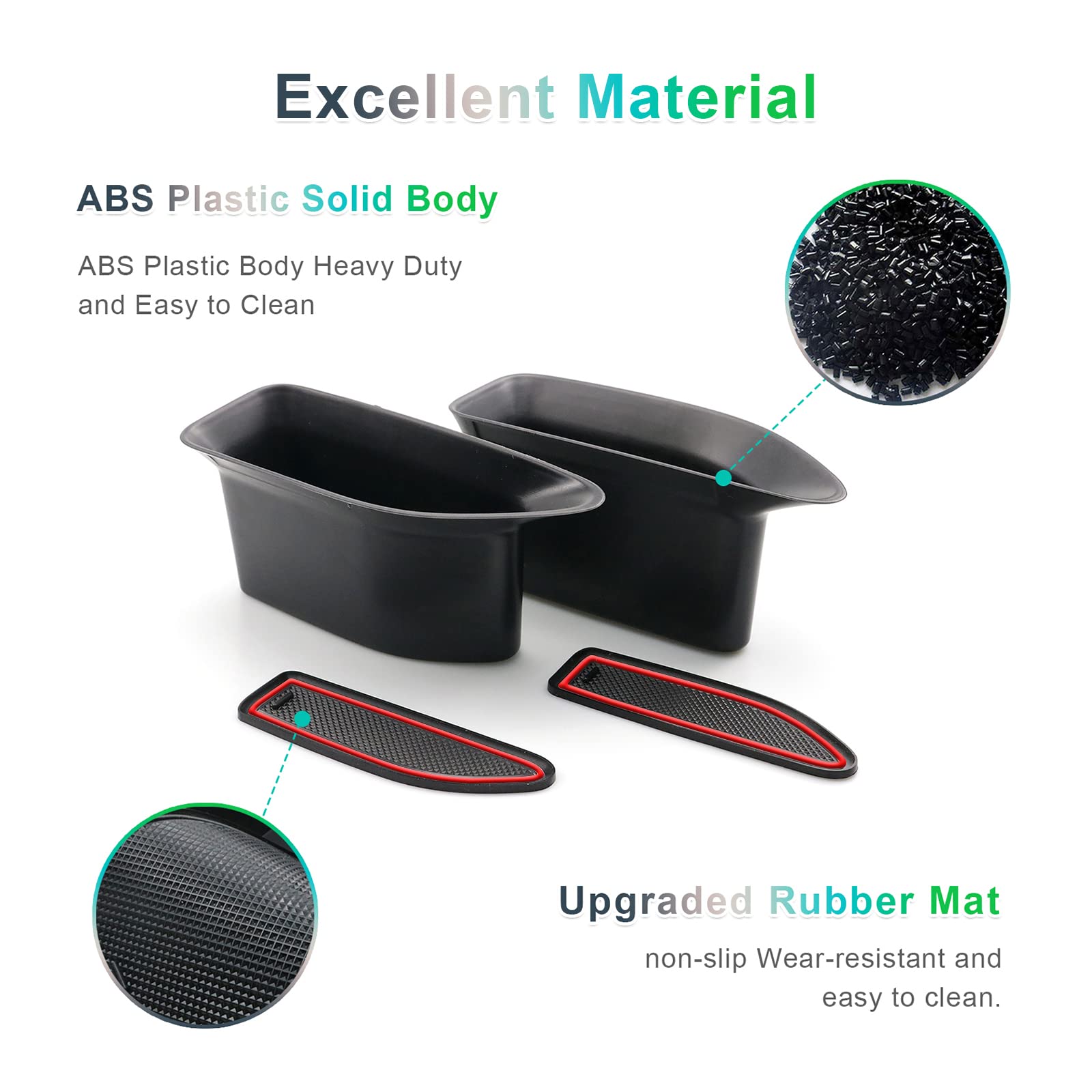 Organizador Para Puerta De Seat Leon MK3 (5F) Y Cupra Leon 2012-2019 - Caja De Almacenamiento Para Teléfono Y Objetos Pequeños