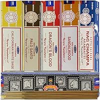 Vista 5 de Satya - Paquete variado de varillas de incienso #3 y soporte para varillas de incienso con 6 fragancias más populares