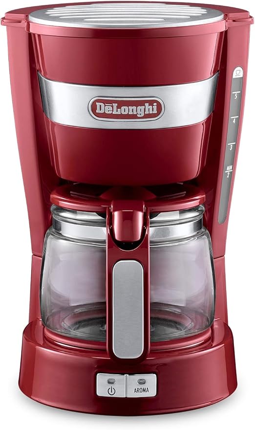 DeLonghi drip coffee maker ICM14011J (Red) Home & Kitchen