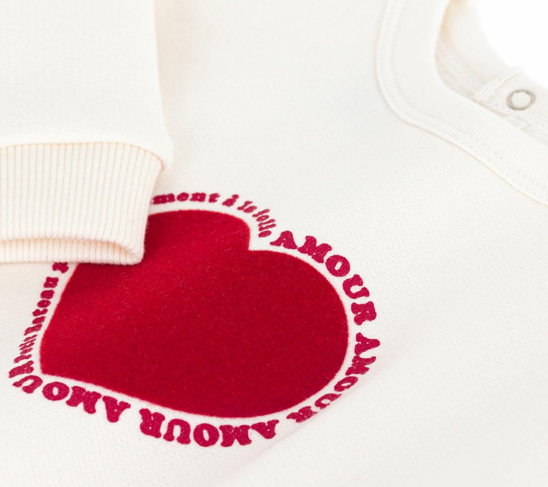 Petit Bateau Sweatshirt bébé en Coton Motif cœur