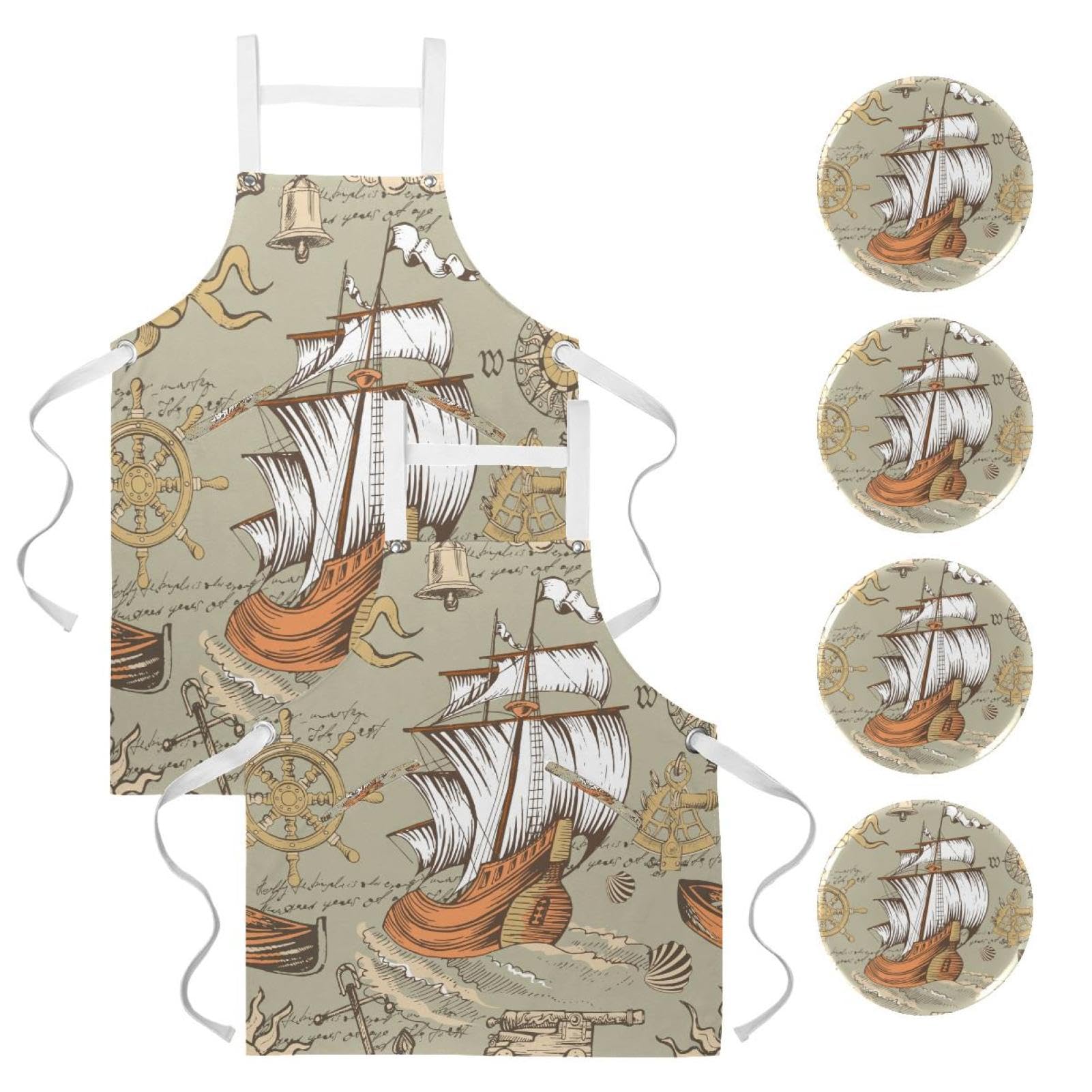 Tablier de cuisine anti-tache pour travail en restaurant et bar - 7