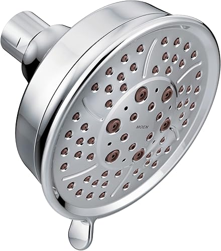 Miniatura 6 de Moen Cabezal de ducha de cuatro funciones de bronce aceitado de 4-38 pulgadas de diámetro, 3638ORB