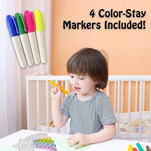 Miniatura 4 de Star Pop Its - Juguete para ansiedad de Navidad, proyecto de artes y manualidades, nuevo juguete con marcadores, para niños y niñas, juego sensorial