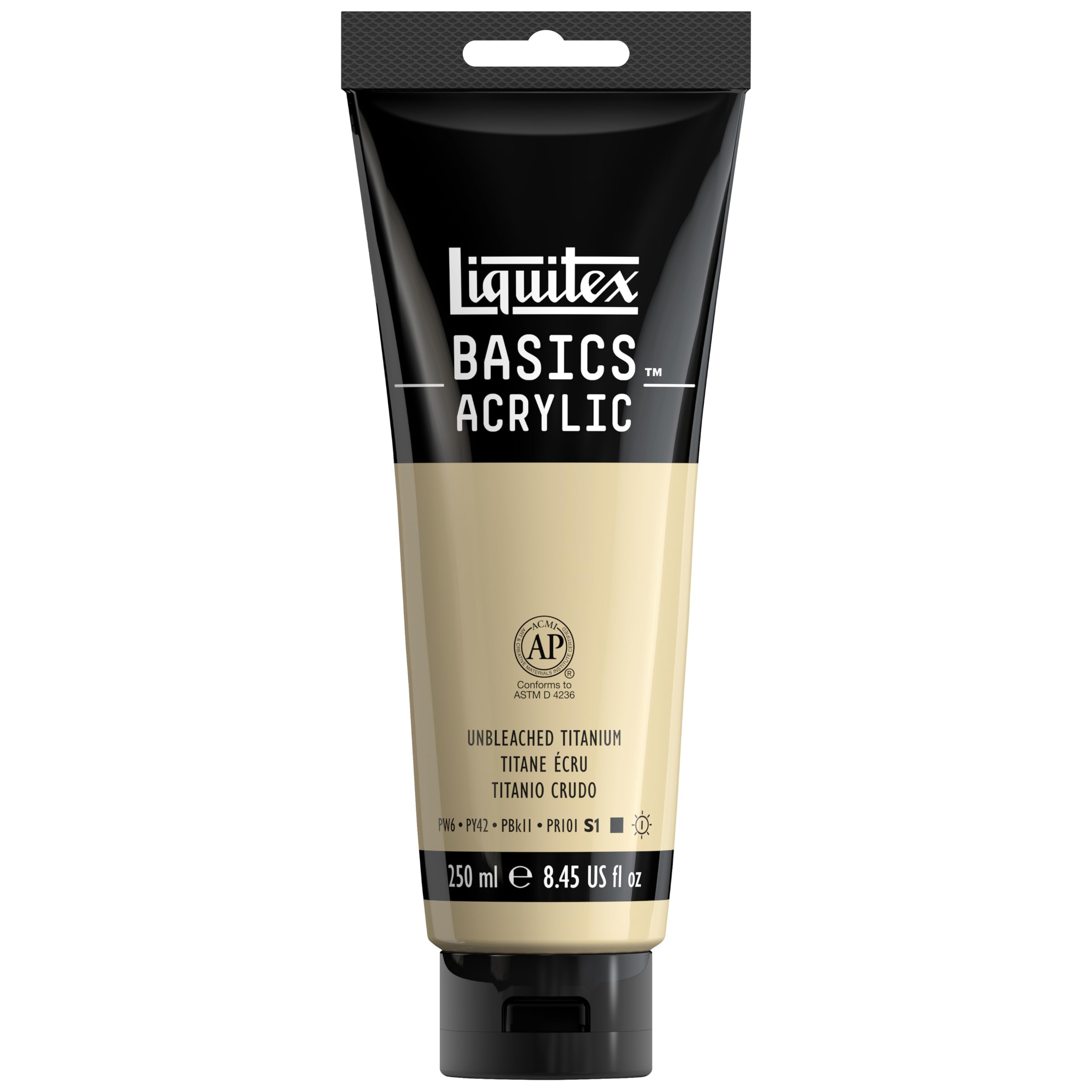 Liquitex Acrylique Basics Titane Ecru 400 ml tube de peinture pour artistes