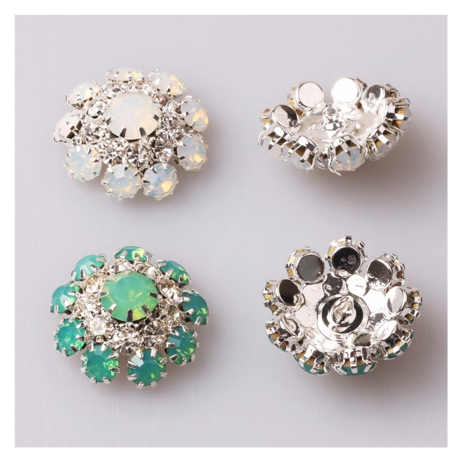 10 Botones Diamante Imitación Gris-azul 17 Mm - Botones Costura Vintage, Decorativos Para Jeans, Vestidos, Chaquetas