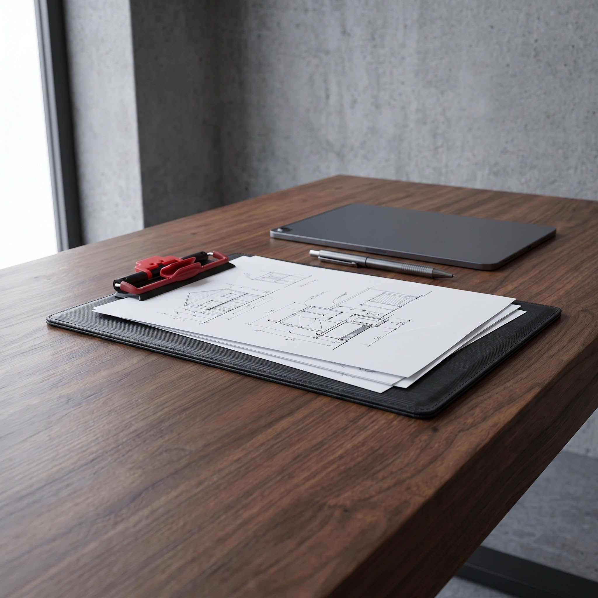 Zerodeko Lot de 2 porte-documents A4 avec pince métallique, tableau