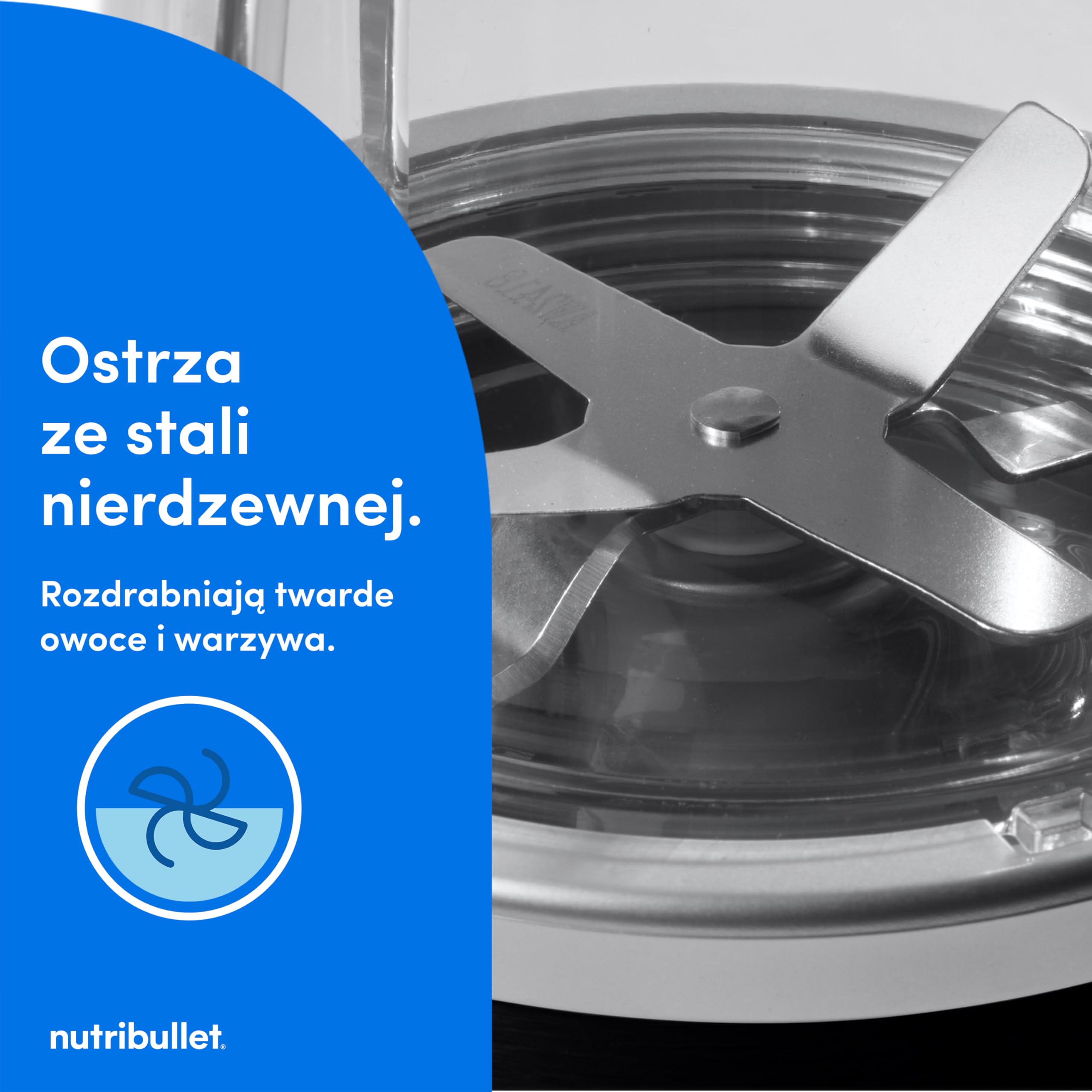 nutribullet Original 600, blender elektryczny, rozdrabniacz, smoothie maker, blender wielofunkcyjny, moc 600 W, Czarny, NB603B