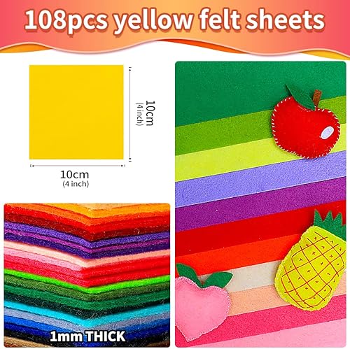 Vista 13 de IOOLEEM Hojas de fieltro negro, 30 piezas precortadas de 7 x 11.3 pulgadas (tamaño cercano a A4) para manualidades, costura