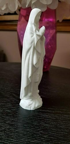 Miniatura 5 de Znet3D Figura de escultura de estatua de Virgen María de Nuestra Señora de Lourdes fabricada en Estados Unidos, figura decorativa de la Virgen y