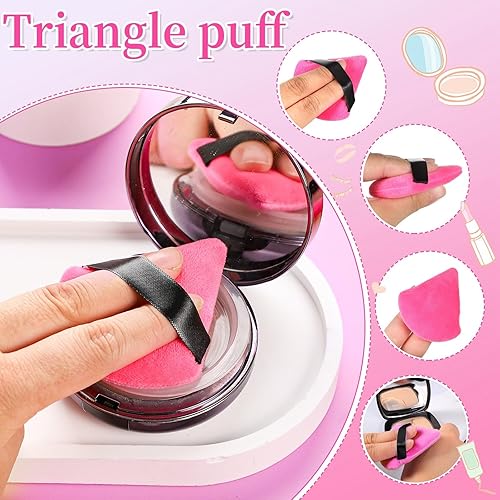 Miniatura 11 de 6 esponjas de maquillaje triangulares, esponja de maquillaje suave, para polvo facial, base cosmética, herramienta de maquillaje, relleno