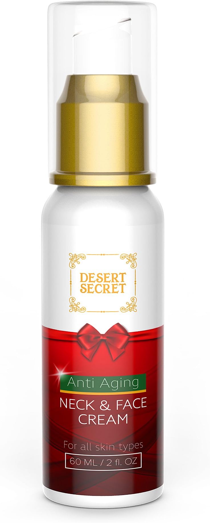 Neck Cream Anti Aging Firming Lotion For Neck & Face | Anti Wrinkle Cream Moisturizer | Advanced Stem Cell Peptides & Collagen Formula For Tightening & Lifting Sagging Skin | 2 oz/60ML | Desert Secret