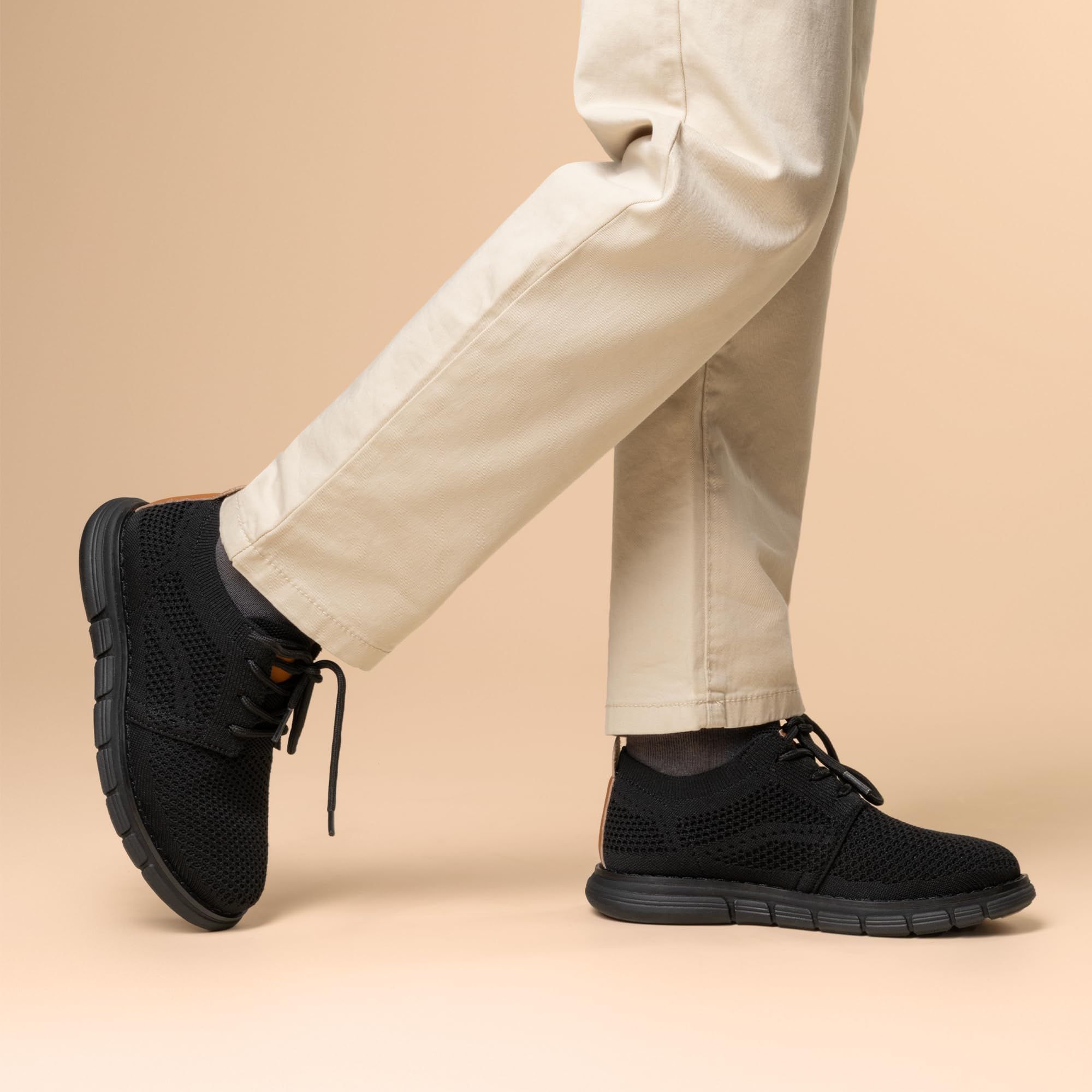 Bruno Marc Scarpe Oxford Bambino Tomaia Elasticizzata,Tutto Nero,28 | Suola flessibile in EVA e gomma, soletta memory foam e collare imbottito per comfort extra in ogni occasione