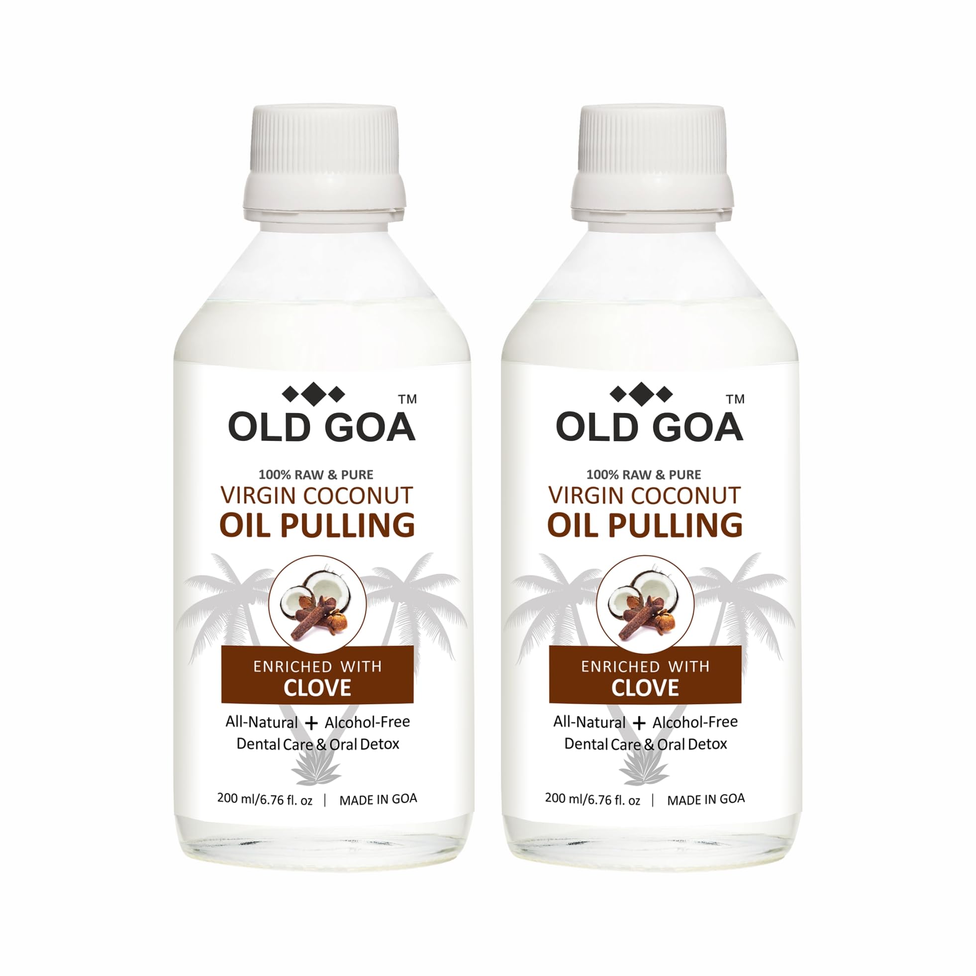 OLDGOA Virgin Coconut Oil Pulling Mouthwash Enriched with Clove | For Healthy Teeth & Gums, Bad Breath, Teeth Whitening, Fresh Breath | Oral & Dental Care | 100 ML Each, Pack Of 2 (B0BVF8YP8N) Amazon Price History, Amazon Price Tracker