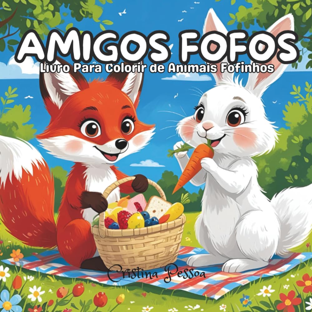 Amigos Fofos: Livro Para Colorir de Animais Fofinhos