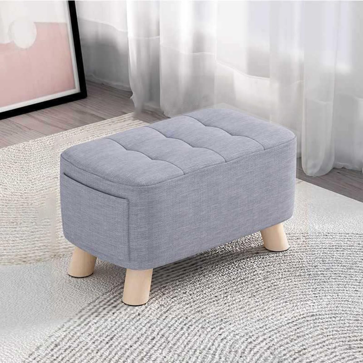 Amazon.co.jp: THLD スツール 北欧 40*25*25cm おしゃれ 四角 チェア