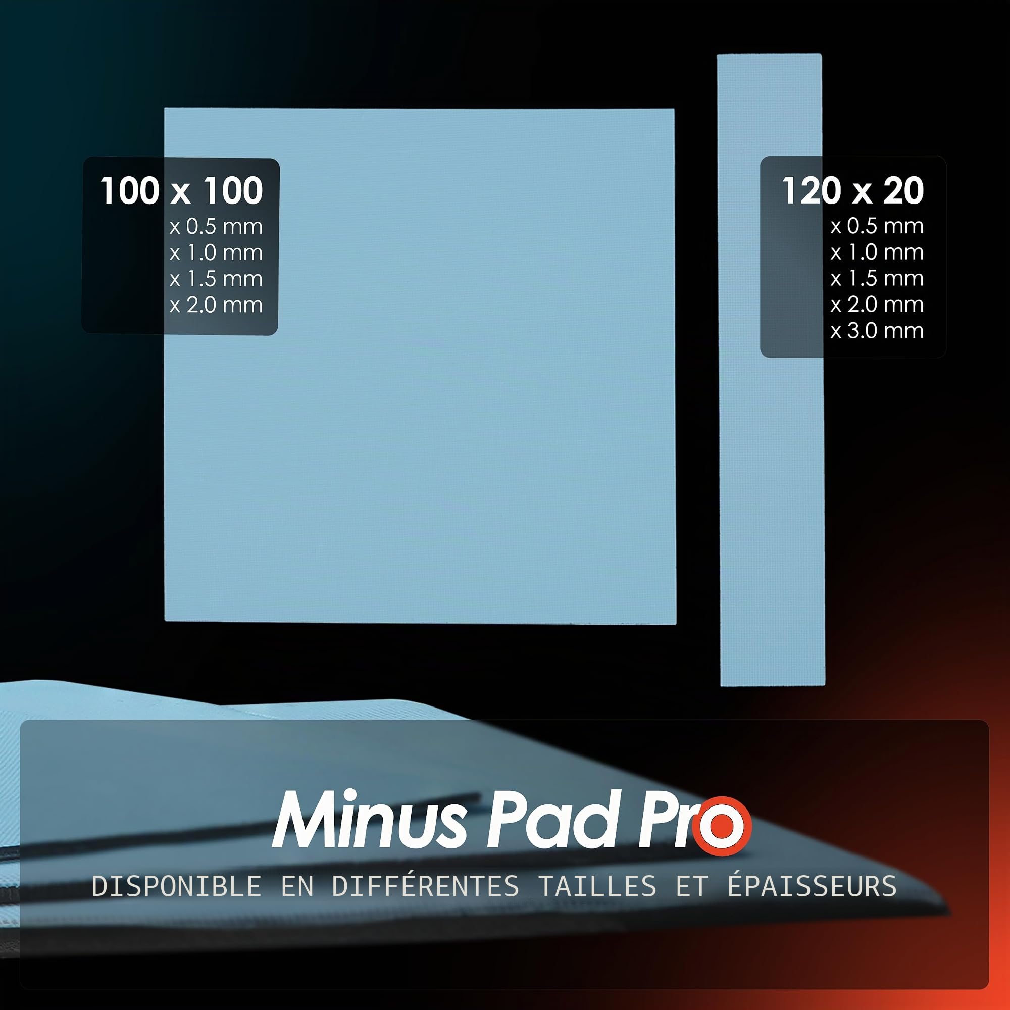 Pad+Thermique+Thermal+Grizzly+Minus+Pad+Pro+100x100x1mm+%28Gris%29