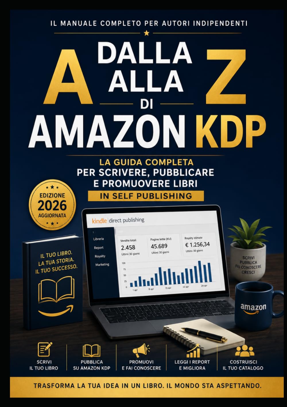 DALLA A ALLA Z DI AMAZON KDP: La guida completa per scrivere, pubblicare e promuovere libri in self publishing