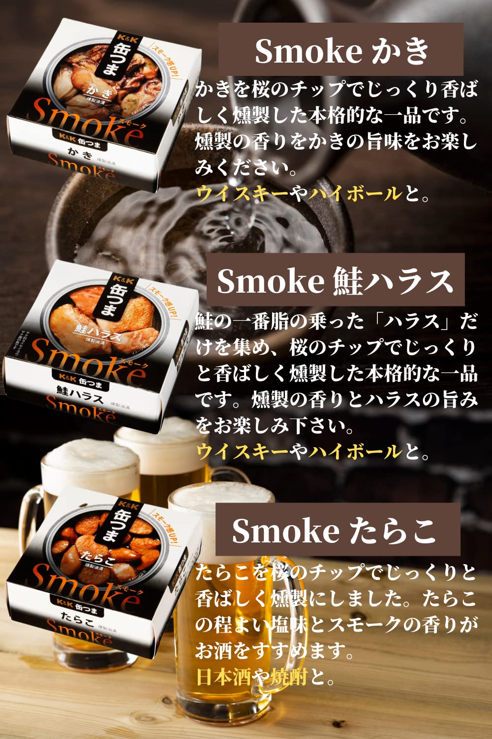 Amazon.co.jp: 【 K&K 缶つま ギフト 6種 セット】高級 缶詰