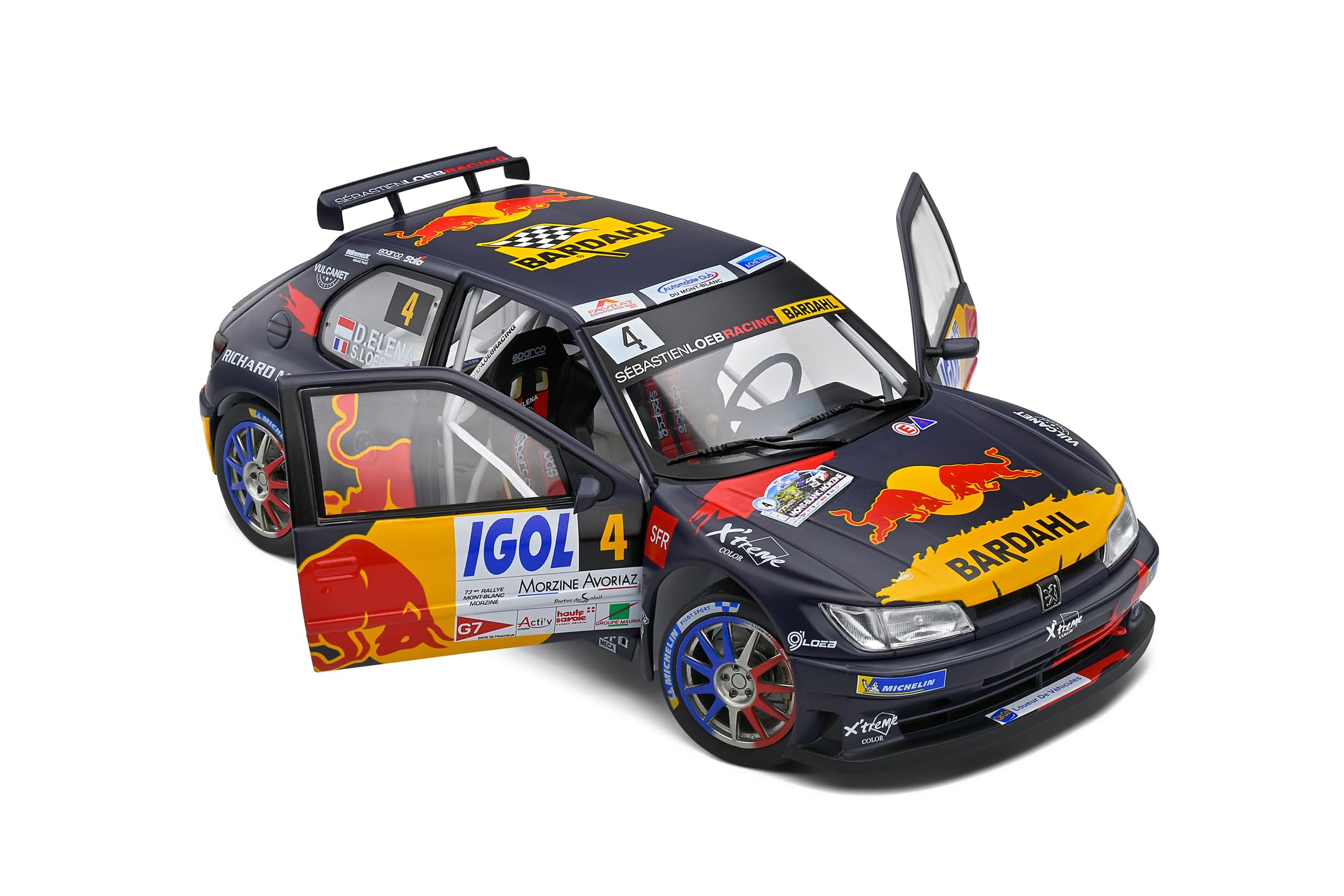 Amazon.com: Solido 1:18 Scale Diecast Peugeot 306 Maxi Black #4 S