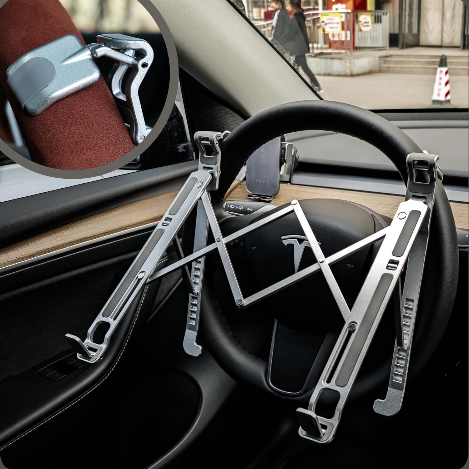 Car Laptop Mount Steering Wheel Tray Holder