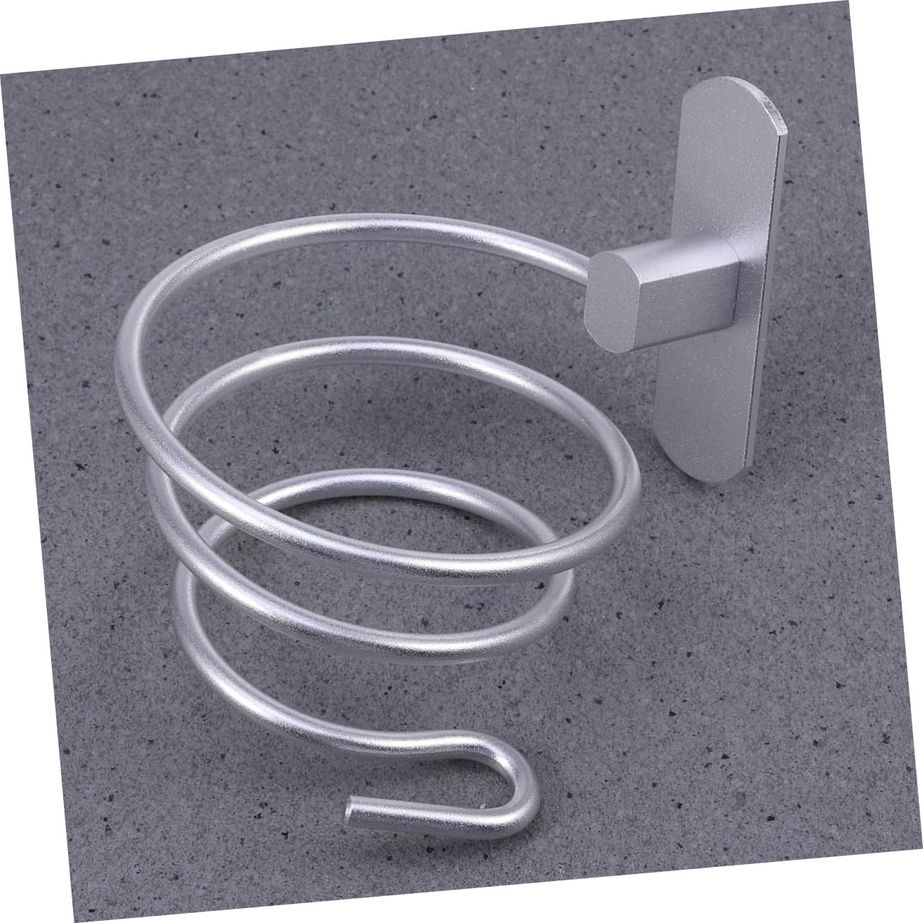 SOESFOUFU 1pc Aluminum Hair Dryer Holder Wall-mounted Spiral Storage Rack Metal Dryer Bracket for Bathroom