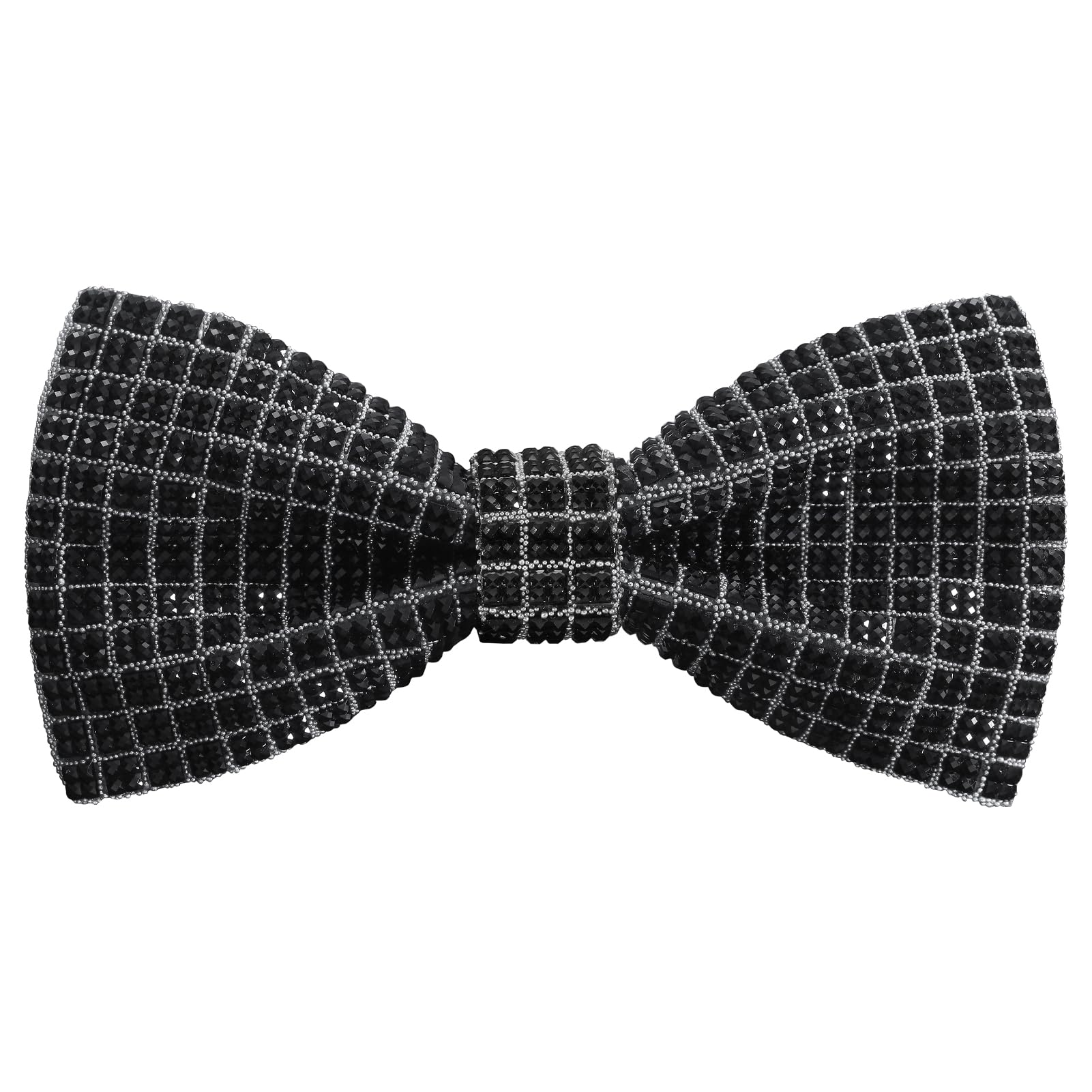 HOULIFE Papillon da uomo con strass pre-annodato papillon con paillettes papillon regolabile con cristallo per feste di nozze banchetti