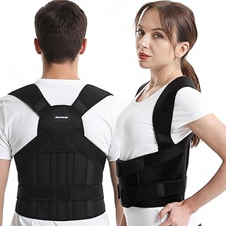 Posture Corrector for Women and Men, Upper Back Brace Adjustable Lightweight for Scoliosis, Neck Shoulder & Upper/Lower Back Pain Relief, Easy-on/off Back Straightener Posture Corrector, Under Clothes