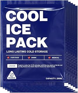 Food Ice Packs for Coolers, 24H Cooling Leakproof