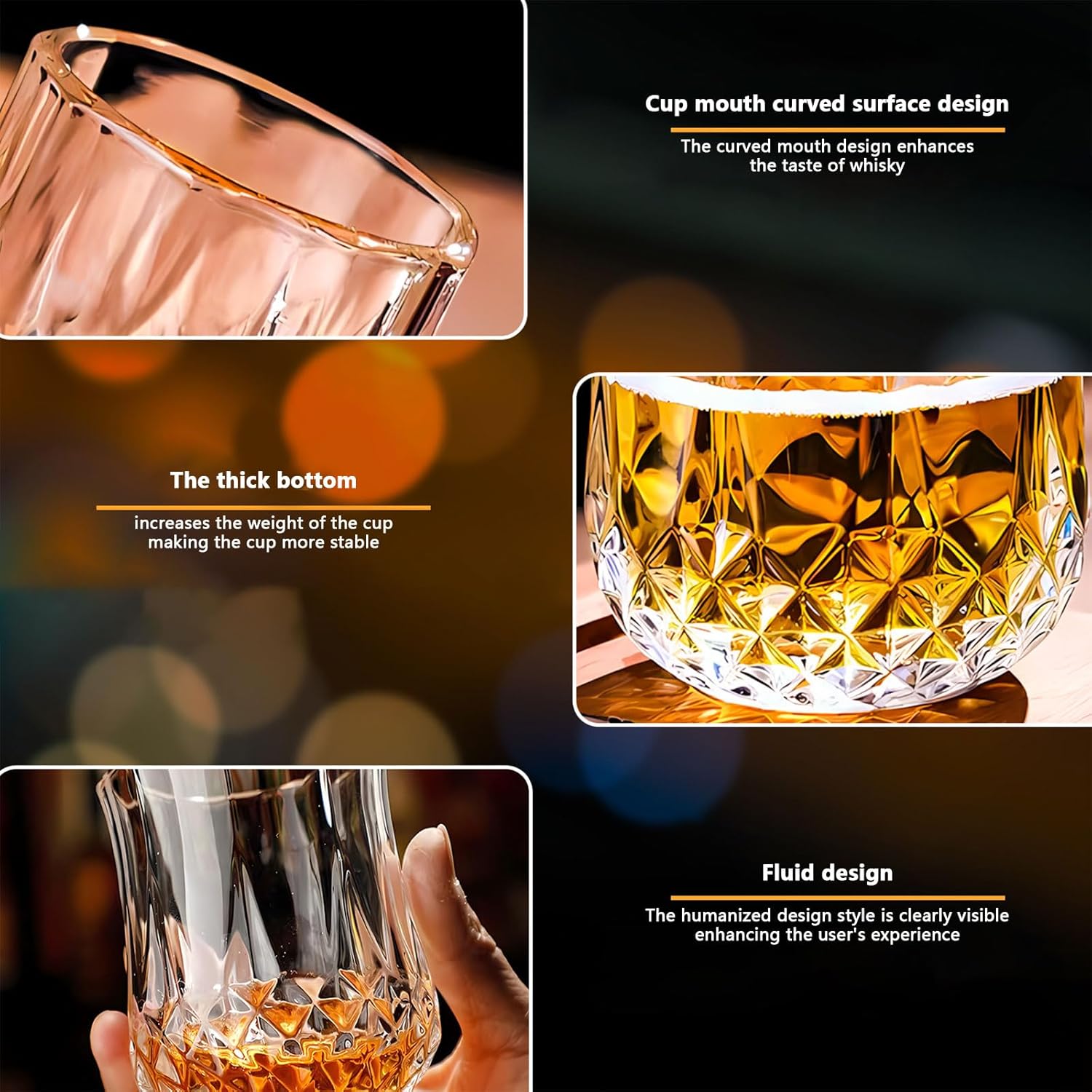 Stone Whiskeys Chiller and Thick Glass Set Whiskeys Chilling Stone Enhances Social Gatherings and Tastings Premium Stones & Crystal Glass Set Luxury Chiller Stones & Collection