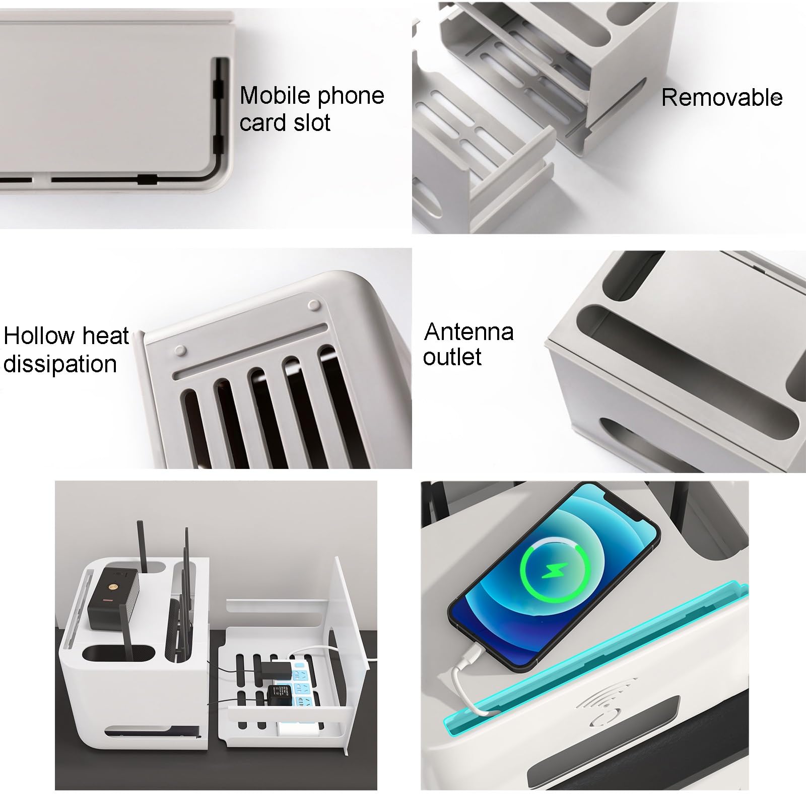 Amazon | WiFiルーター収納ボックス、ワイヤレスルーター棚、ルーター