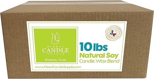 Cera de soja para fabricación de velas, losa de cera de vela de soja de 10 libras, mezcla suave para formulación de fragancia de alta carga |