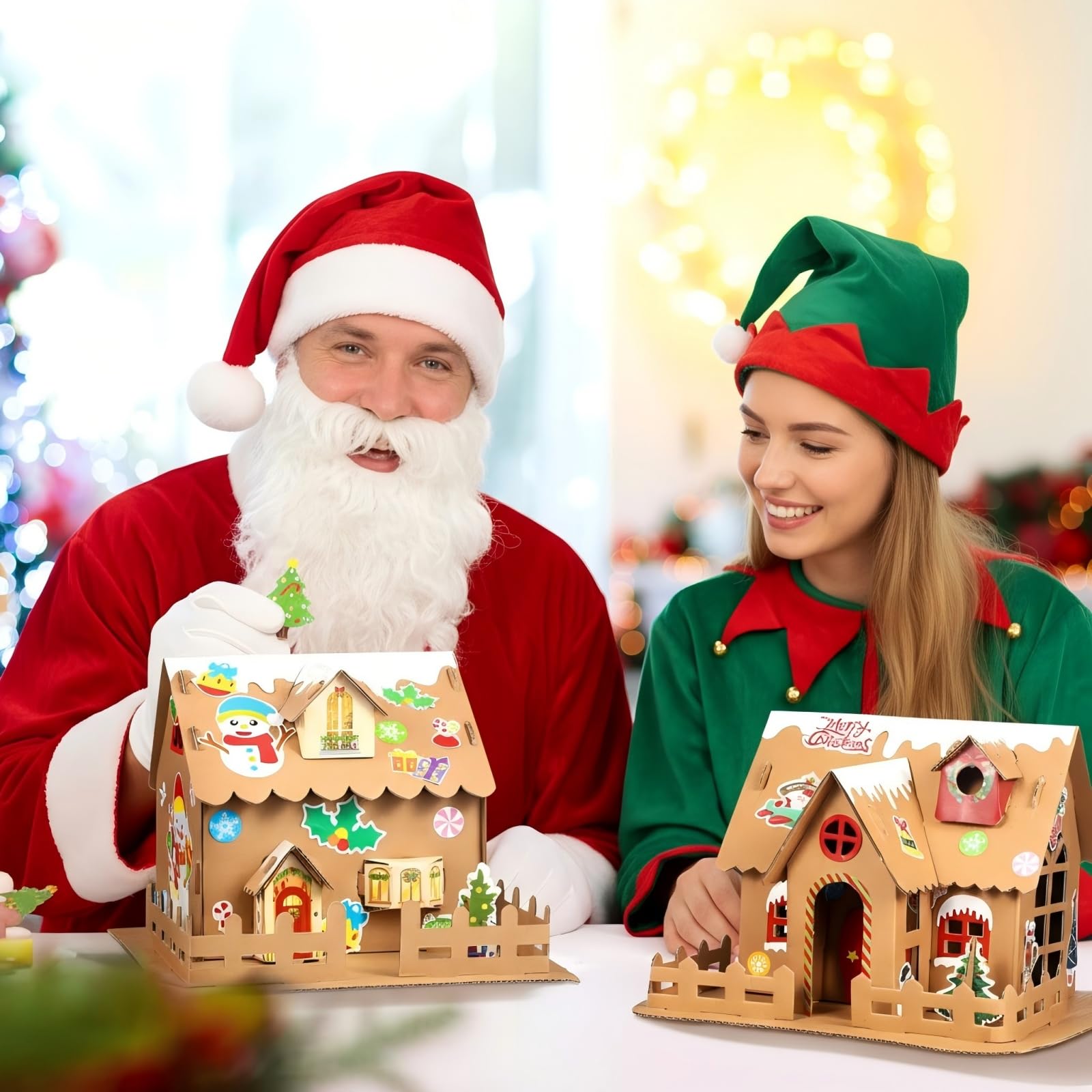 Snapklik.com : Yunsailing 12 Sets Christmas Gingerbread House Craft Kit ...
