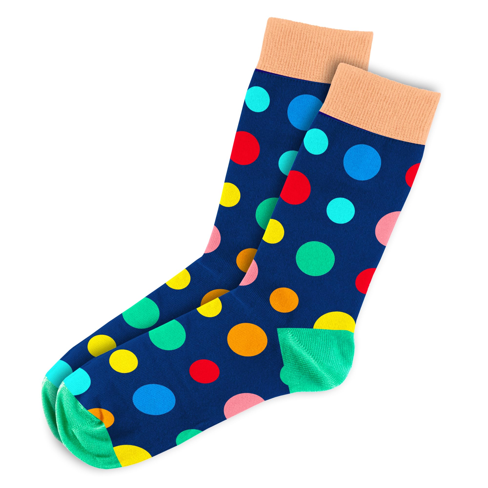 MOJA LDN Premium Funky Bamboo Socks - Soft and Stylish Bamboo Socks - Eco Friendly and Durable Men & Women Socks (UK, Numeric, 7, 11, Regular, Regular, Men, Polkadot)