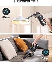 Vista 8 de Fanttik Fold V10 Ultra Deluxe Handheld Vacuum Cordless, 17kPa Suction Power, Charging Base, Pivot Nozzle, Up to 35 Mins Runtime, Smart LED Display