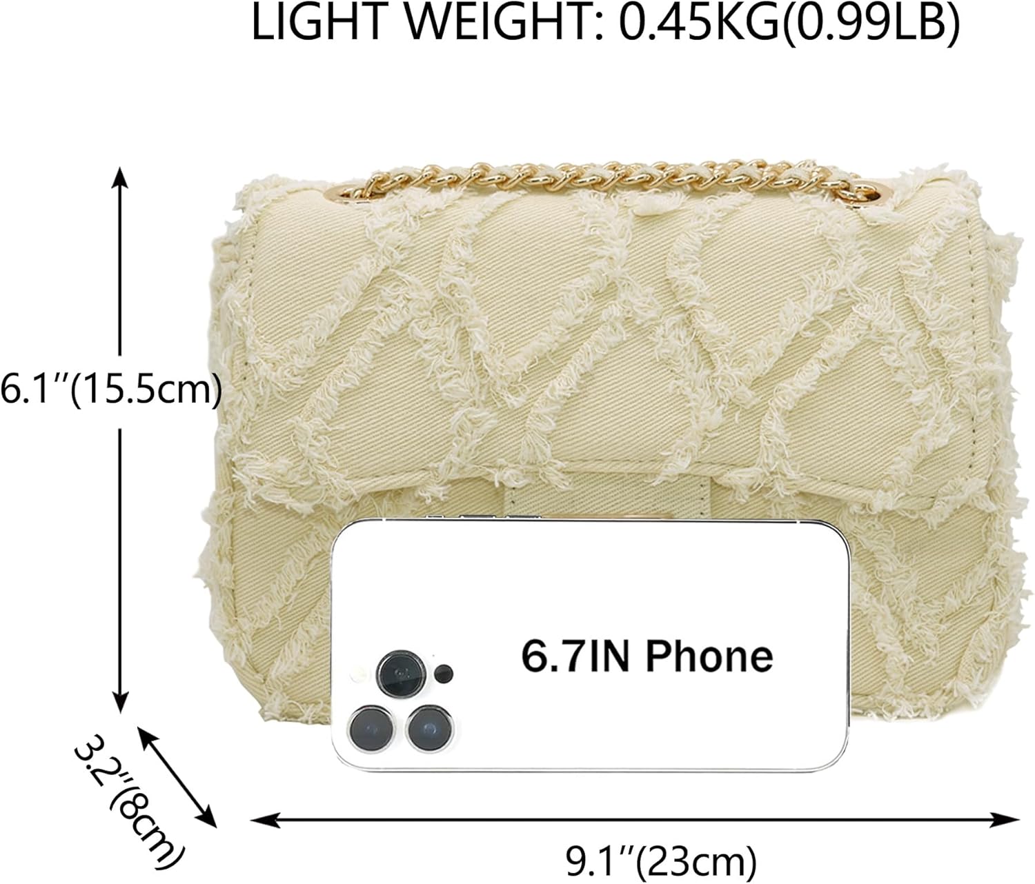 Milisente Women Shoulder Bag Small Quilted Denim Bag Chain Clutch Purses and Handbags Or Crossbody For Evening Formal Party - Image 4