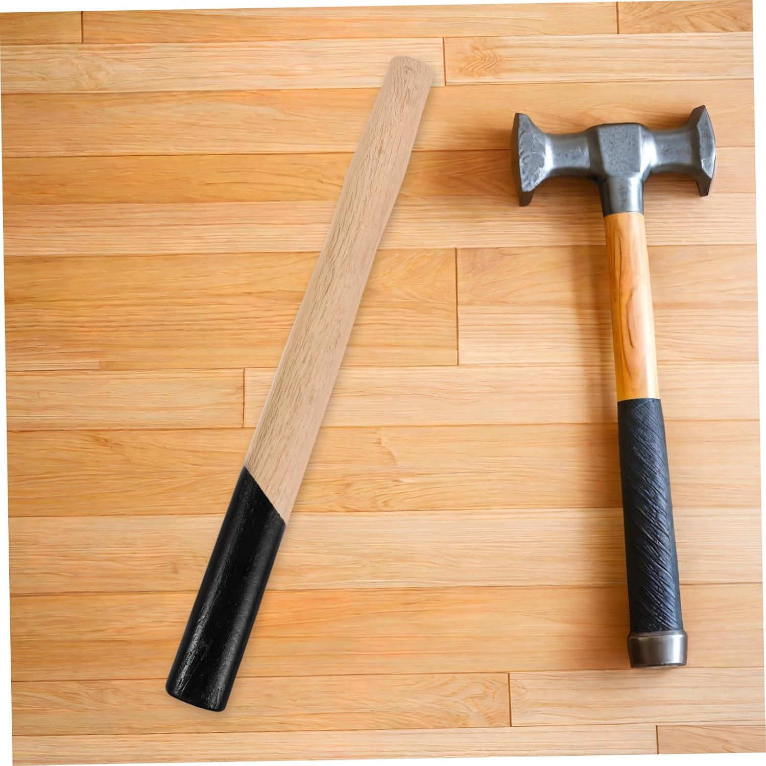 Wood Handle Replacement for Ball Peen Hammer with Splinter-Free Surface and Comfort Grip, 42cm Wooden Hammer Handle for Construction and Demanding Environments, 2.5lbs Weight