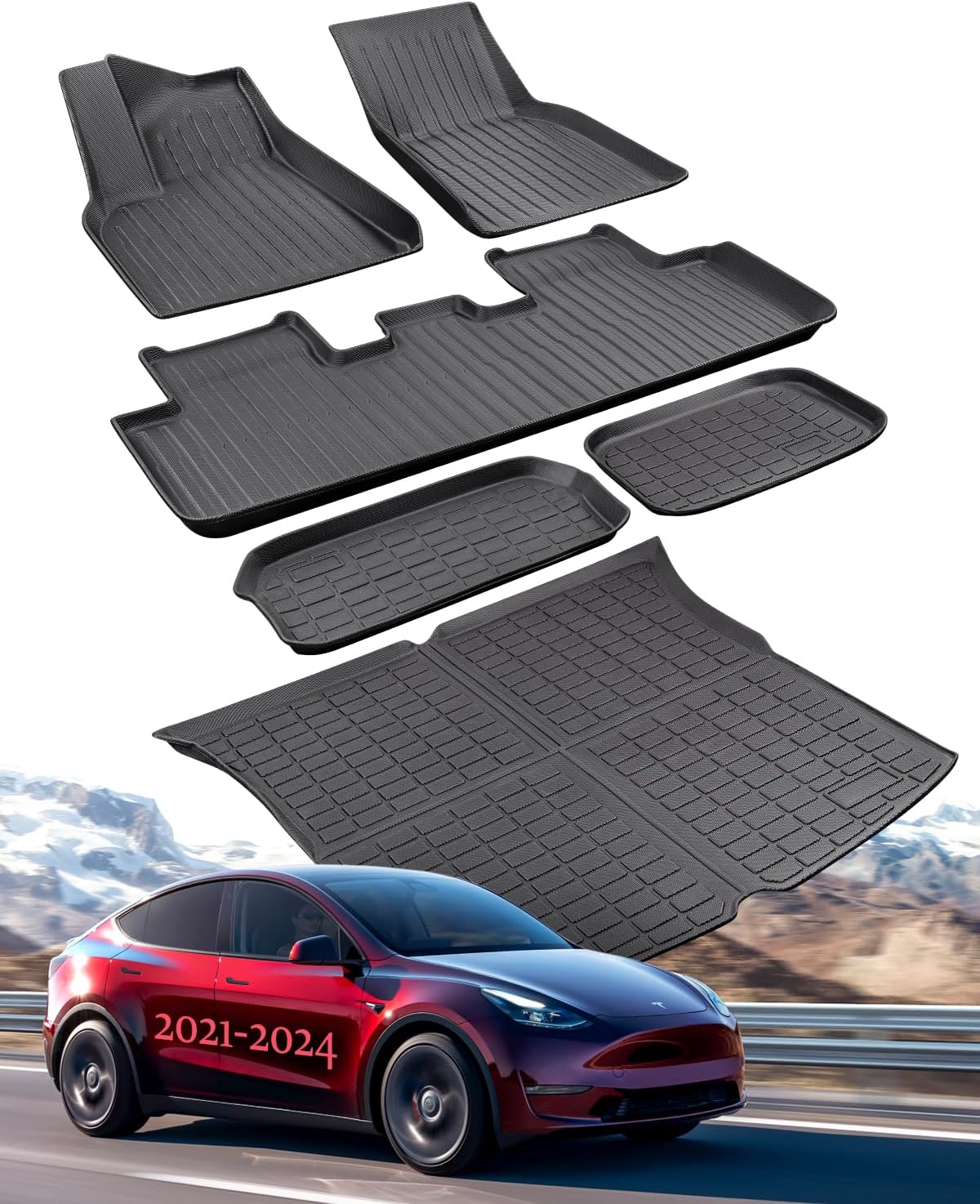 TAPTES for Tesla Model Y Floor Mats 2024 2023 2022 2021,for Tesla Model