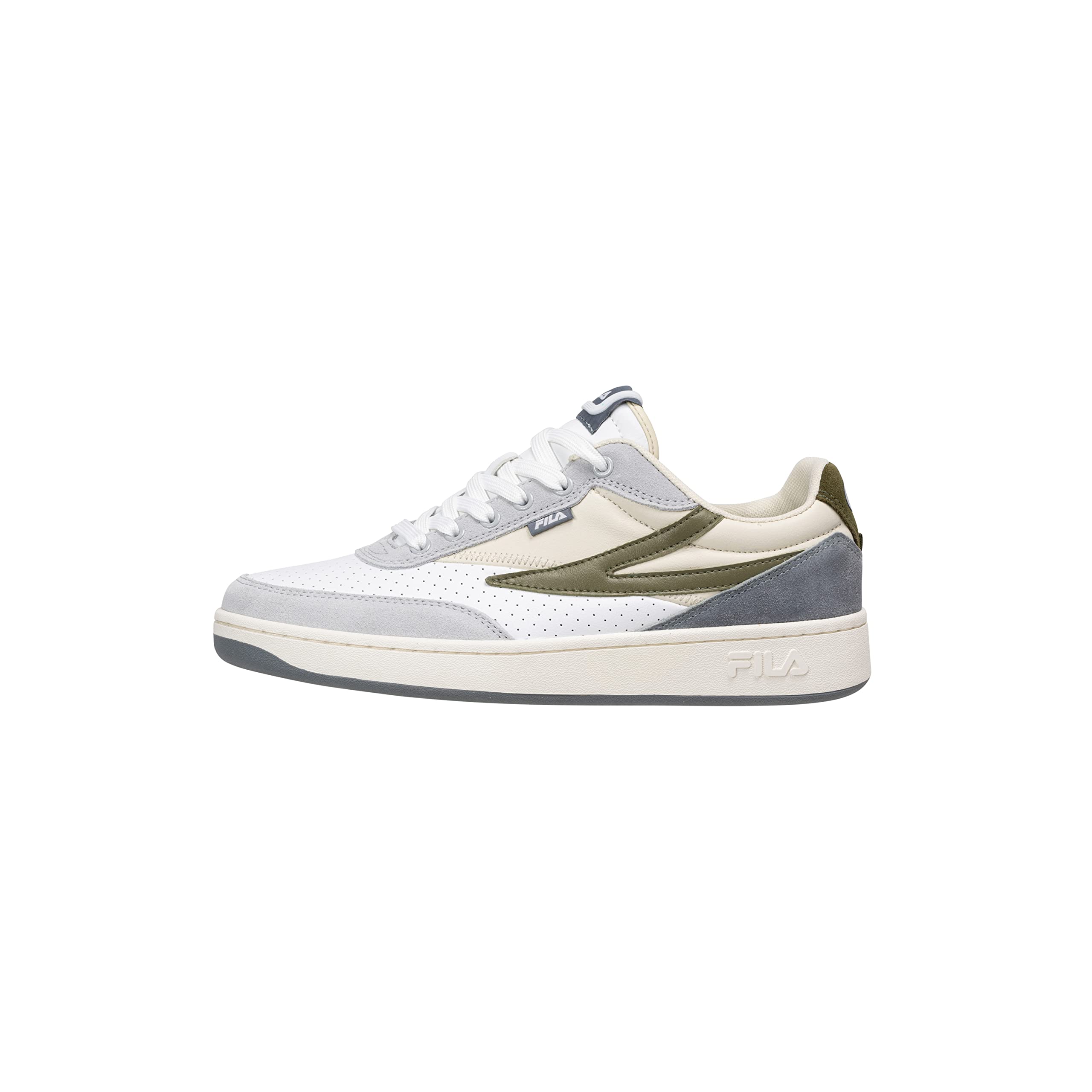 FILA Men's SEVARO S Sneaker, White-Burnt Olive, 9.5 UK