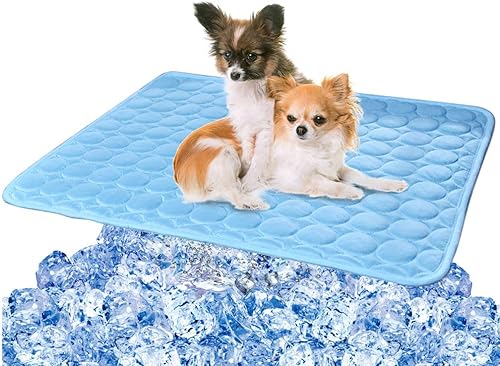 Tapete de refrigeración para perros y gatos, tapete de seda de hielo, manta o cojín de refrigeración para jaula, sofá, cama, piso o asiento del auto