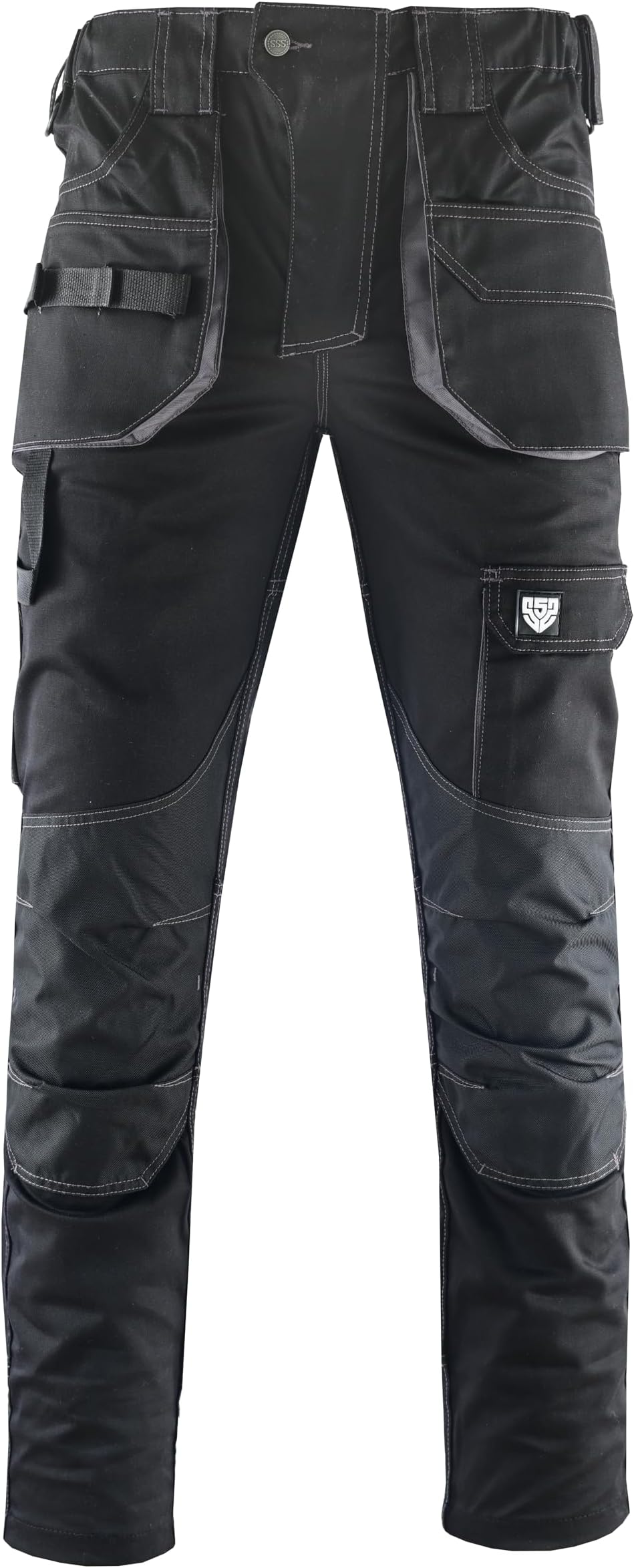 Mens Cargo Slim Fit Work Trouser Stretch Cotton Multi Pocket Combat Workwear Working Pants Jeans