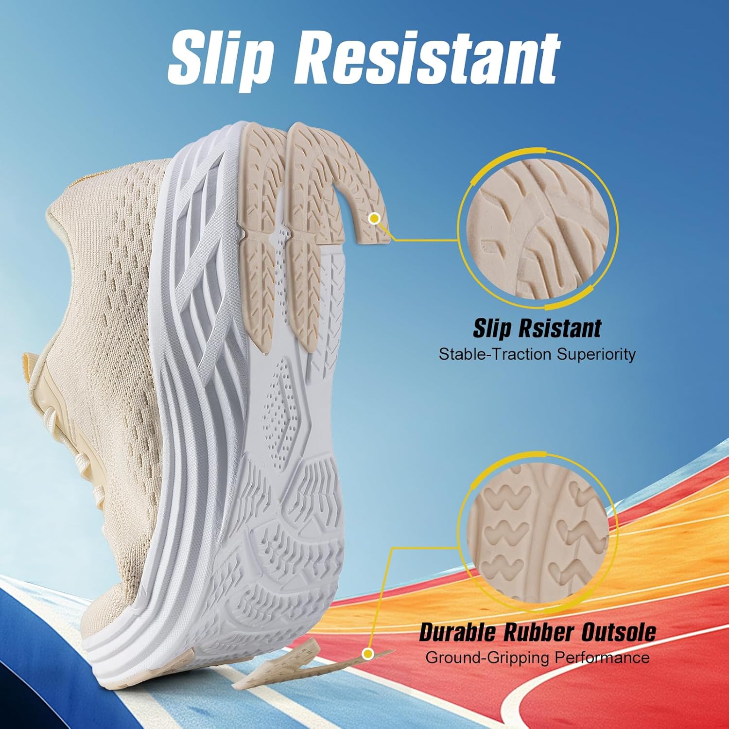 Wide Toe Box Shoes Women Sneakers Extra Wide Width Arch Support Non-Slip Tennis Athletic Ultralight Running Shoes for Women Walking Diabetic Plantar Fasciitis Footwear 6-12 - Image 4