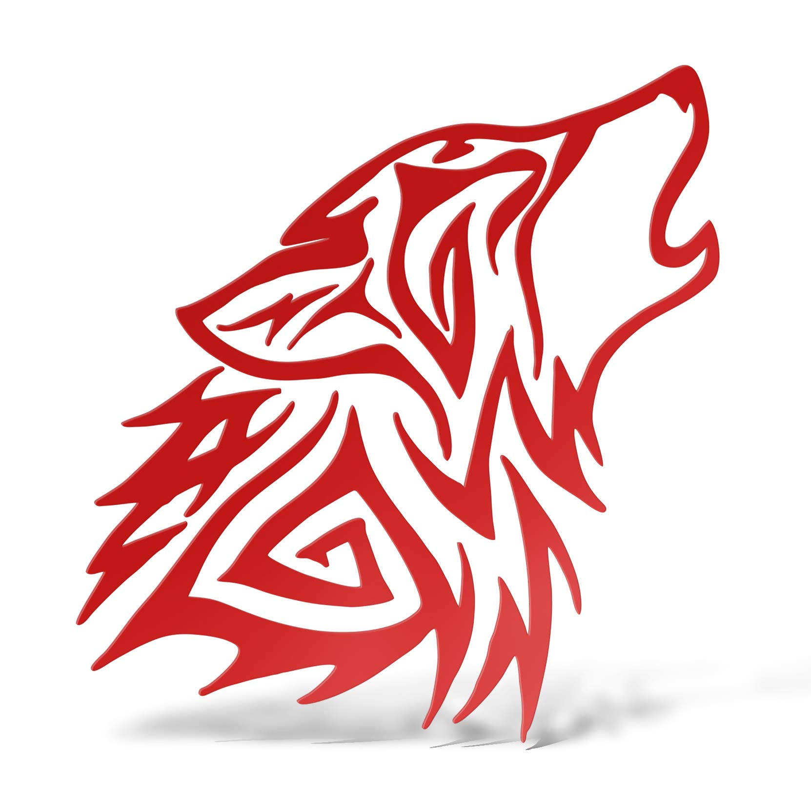 Erreinge Sticker Red Wolf Schriftzug En PVC Mural Sticker Mural Pour Casque Auto Moto Camper Pour Ordinateur Portable - 35 Cm